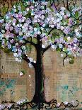 Flowers and Two Butterflies Tree Print-Blenda Tyvoll-Art Print