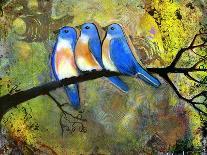Bluebirds in Paradise Tree Wall Art-Blenda Tyvoll-Art Print