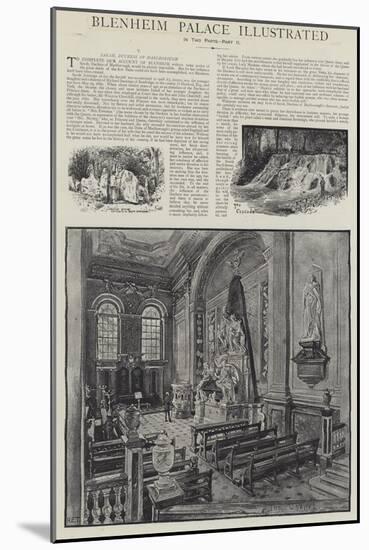 Blenheim Palace Illustrated-Henry Edward Tidmarsh-Mounted Giclee Print