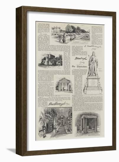 Blenheim Palace Illustrated-Henry Edward Tidmarsh-Framed Giclee Print