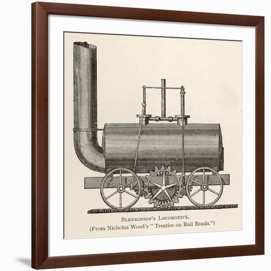 Blenkinsop's Locomotive at Middleton Colliery-null-Framed Art Print