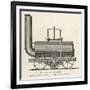 Blenkinsop's Locomotive at Middleton Colliery-null-Framed Art Print