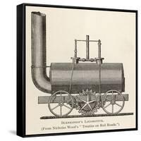 Blenkinsop's Locomotive at Middleton Colliery-null-Framed Stretched Canvas
