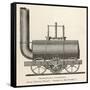 Blenkinsop's Locomotive at Middleton Colliery-null-Framed Stretched Canvas