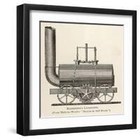 Blenkinsop's Locomotive at Middleton Colliery-null-Framed Art Print