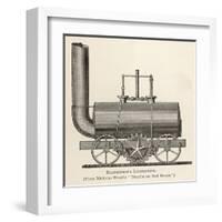 Blenkinsop's Locomotive at Middleton Colliery-null-Framed Art Print