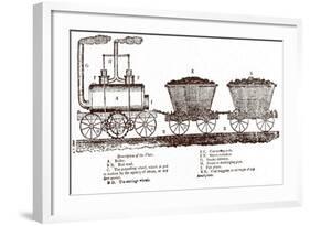 Blenkinsop's Rack Locomotive, C. 1814-null-Framed Giclee Print