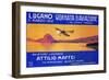 Bleriot Flown By Swiss Aviator Opens The Season Over Lake Lugano-null-Framed Art Print