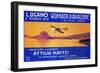 Bleriot Flown By Swiss Aviator Opens The Season Over Lake Lugano-null-Framed Art Print