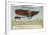 Bleriot Making a Test Flight in a Monoplane, France, 1908-null-Framed Giclee Print