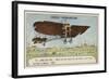 Bleriot Making a Test Flight in a Monoplane, France, 1908-null-Framed Giclee Print