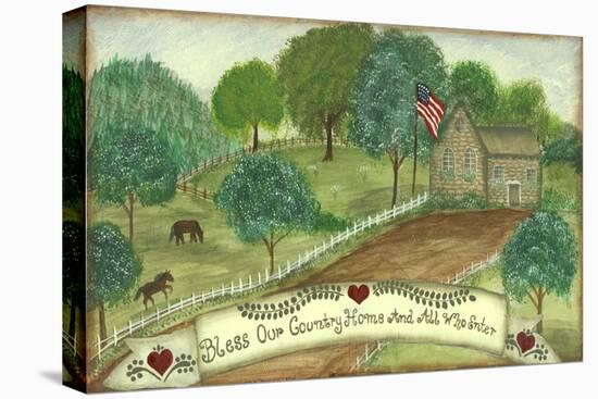 Bless Our Country Home-Tina Nichols-Stretched Canvas