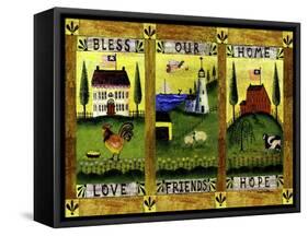 Bless our Home Love Friends Hope Lang-Cheryl Bartley-Framed Stretched Canvas