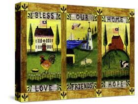 Bless our Home Love Friends Hope Lang-Cheryl Bartley-Stretched Canvas