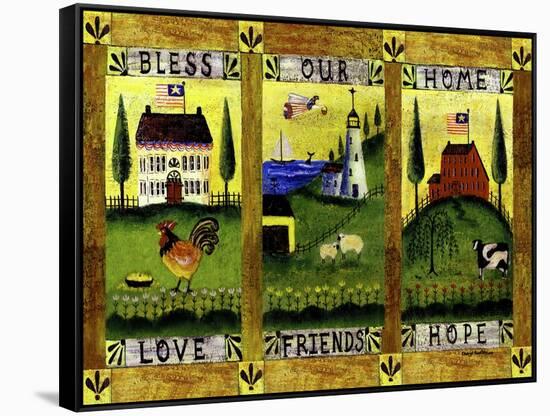 Bless our Home Love Friends Hope Lang-Cheryl Bartley-Framed Stretched Canvas