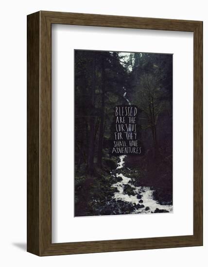 Blessed Are The Curious For They Shall Have Adventures-Leah Flores-Framed Art Print