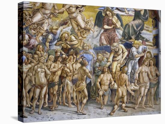 Blessed in Paradise, from Last Judgment Fresco Cycle, 1499-1504-Luca Signorelli-Stretched Canvas