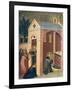Blessed Resuscitates Son of Gentleman, Tile from Altarpiece of Blessed Humility-Pietro Lorenzetti-Framed Giclee Print