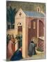 Blessed Resuscitates Son of Gentleman, Tile from Altarpiece of Blessed Humility-Pietro Lorenzetti-Mounted Giclee Print