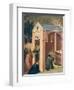 Blessed Resuscitates Son of Gentleman, Tile from Altarpiece of Blessed Humility-Pietro Lorenzetti-Framed Giclee Print