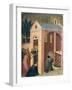 Blessed Resuscitates Son of Gentleman, Tile from Altarpiece of Blessed Humility-Pietro Lorenzetti-Framed Giclee Print