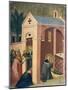 Blessed Resuscitates Son of Gentleman, Tile from Altarpiece of Blessed Humility-Pietro Lorenzetti-Mounted Giclee Print