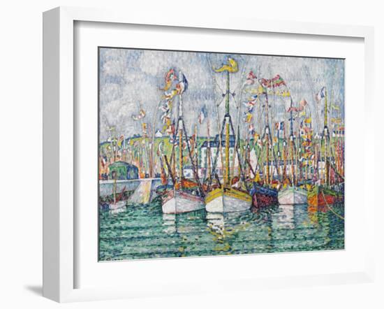 Blessing of the Tuna Fleet at Groix, 1923-Paul Signac-Framed Giclee Print