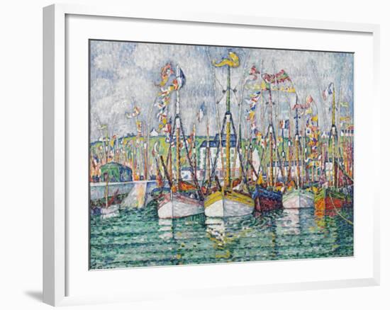 Blessing of the Tuna Fleet at Groix, 1923-Paul Signac-Framed Giclee Print