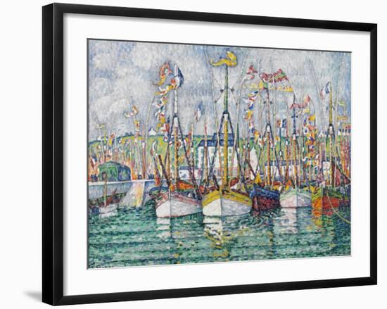 Blessing of the Tuna Fleet at Groix, 1923-Paul Signac-Framed Giclee Print