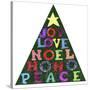 Blessings Christmas Tree-Cheryl Bartley-Stretched Canvas