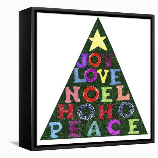 Blessings Christmas Tree-Cheryl Bartley-Framed Stretched Canvas