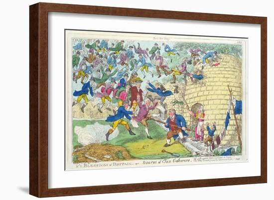 Blessings of Britain - or Swarm of Tax Gatherers, 1817-null-Framed Giclee Print