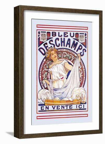 Bleu Deschamps En Vente Ici-Alphonse Mucha-Framed Art Print