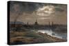 Blick Auf Dresden Bei Abend, 1845-Johan Christian Clausen Dahl-Stretched Canvas