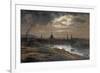 Blick Auf Dresden Bei Abend, 1845-Johan Christian Clausen Dahl-Framed Giclee Print