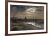 Blick Auf Dresden Bei Abend, 1845-Johan Christian Clausen Dahl-Framed Giclee Print