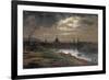 Blick Auf Dresden Bei Abend, 1845-Johan Christian Clausen Dahl-Framed Giclee Print