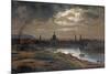 Blick Auf Dresden Bei Abend, 1845-Johan Christian Clausen Dahl-Mounted Giclee Print