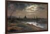 Blick Auf Dresden Bei Abend, 1845-Johan Christian Clausen Dahl-Framed Giclee Print