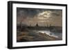 Blick Auf Dresden Bei Abend, 1845-Johan Christian Clausen Dahl-Framed Giclee Print