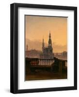 Blick Auf Dresden Mit Mondsichel-Carl Gustav Carus-Framed Giclee Print
