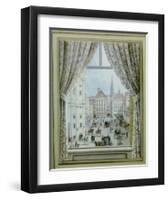 Blick aus dem Fenster auf die Freyung, c.1828-Balthasar Wigand-Framed Art Print