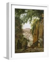 Blick vom Grab des Vergil auf die Stadt Neapel-Franz Ludwig Catel-Framed Giclee Print