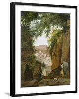 Blick vom Grab des Vergil auf die Stadt Neapel-Franz Ludwig Catel-Framed Giclee Print