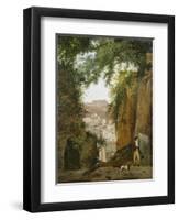 Blick vom Grab des Vergil auf die Stadt Neapel-Franz Ludwig Catel-Framed Premium Giclee Print