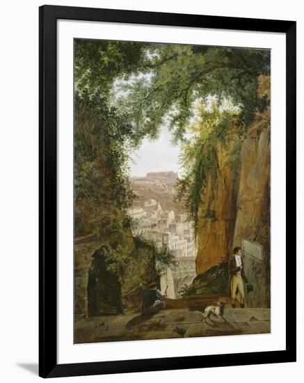 Blick vom Grab des Vergil auf die Stadt Neapel-Franz Ludwig Catel-Framed Giclee Print