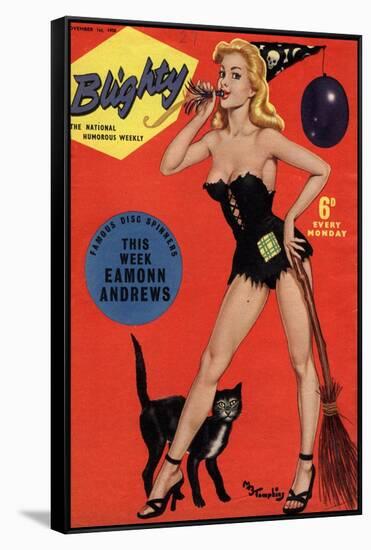 Blighty, Glamour Pin-Ups Models Halloween Magazine, UK, 1958-null-Framed Stretched Canvas