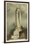 Blimp over Empire State Building, New York City-null-Framed Art Print