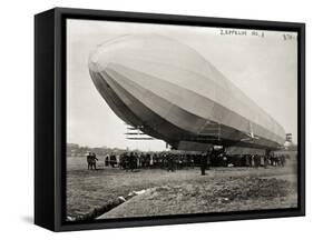 Blimp, Zeppelin No. 3, on Ground-null-Framed Stretched Canvas