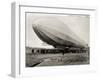 Blimp, Zeppelin No. 3, on Ground-null-Framed Premium Photographic Print